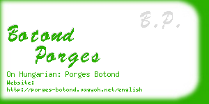 botond porges business card